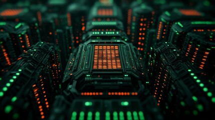 Obraz premium An underground technocracy city powered by engineers