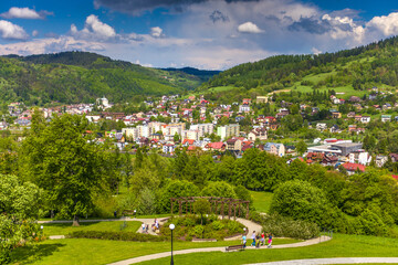 Miasto Muszyna leżące na południu Polski. © Jacek