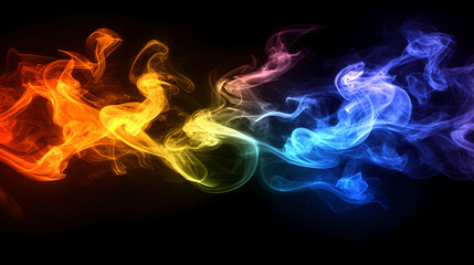 A Stunning Mesmerizing Display of Colored Smoke in Surreal Abstract Backgrounds