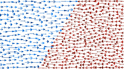  red vs blue arrows vector background 