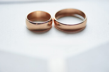 Couple of gold wedding rings