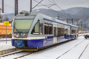 Pociąg relacji Muszyna - Poprad. © Jacek
