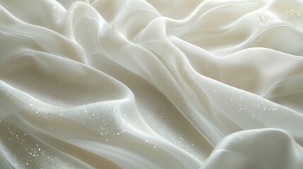 Obraz premium soft white fabric with subtle glitter and sparkle effects
