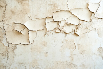 Naklejka premium distressed cracked stucco texture, plaster wall, background with copy space