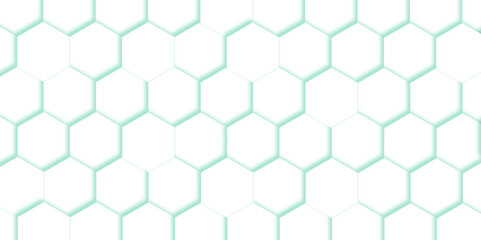 Abstract pattern with hexagonal white and gray technology line paper background. Hexagonal 3d vector grid tile and mosaic structure simple style hexagonal graphic concept. Futuristic surface design.	
