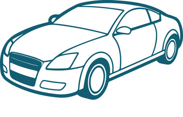 Car vector icon  silhouette illustration