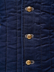 Historical fashion. Medieval knight cloth. Padded jacket gambeson.