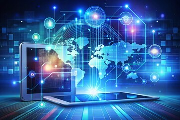 background with world