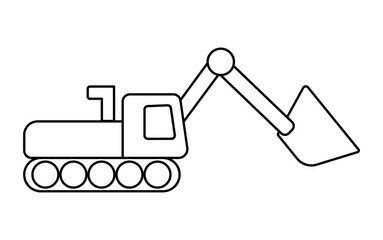 excavator icon from construction collection. Thin linear excavator, truck, crane outline icon isolated on white background. Line vector excavator sign, symbol for web and mobile