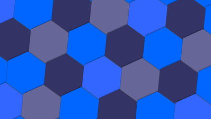 Colorful hexagon concept as background. Colorful purple blue orange hexagonal 3d shape texture. Hexagon Abstract Background with Honeycombs Design