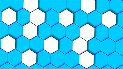 Blue hexagon structure. Geometric abstract background. White and Blue hexagon texture background. Pattern background. 