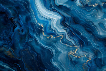 Obraz premium Abstract background with blue lines, dark turquoise and black colors, a wavy pattern, gradient, and texture. 