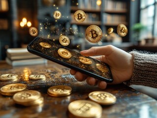 Bitcoin transactions on mobile: digital currency p2p exchange in a modern cafe setting