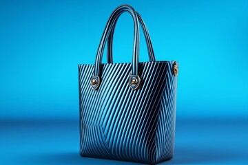 3D model of a luxury designer tote bag, with highly detailed stitching, polished metallic hardware, and realistic lighting that accentuates the bagâ€™s high-end materials