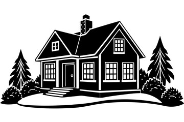 home  silhouette vector illustration