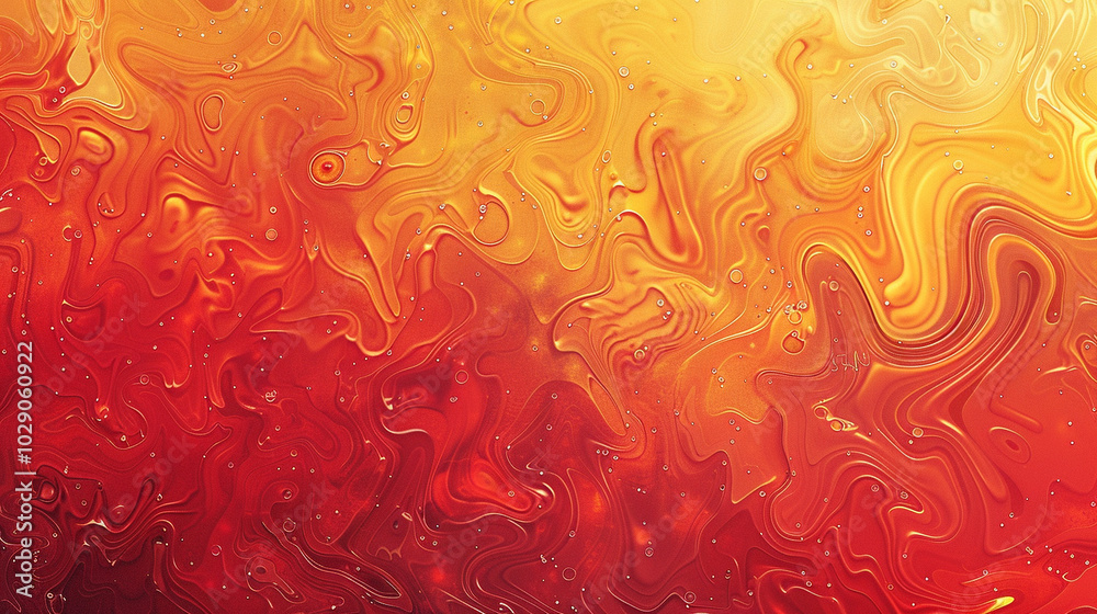 Wall mural a vibrant red-to-yellow gradient with swirling patterns and a subtle grainy finish.