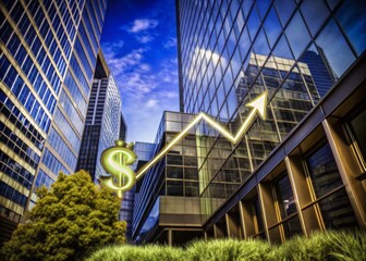 Naklejka premium Money Catching Business Concept Infographics for Architectural Photography