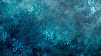 Obraz premium Deep indigo transitioning into electric teal with a textured, grainy overlay.