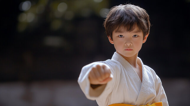 格闘技家　日本人 侍 男の子 空手家 武術家 柔道家 極真空手 型  KARATE JUDO DOUGI NINJA