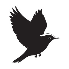 Fototapeta premium isolated bird silhouette vector illustration white background