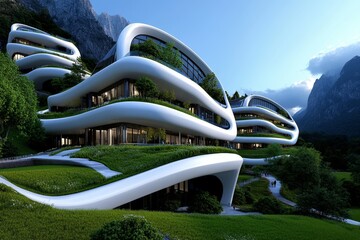 A futuristic city where emotions and thoughts influence the environment, with the architecture and landscape changing dynamically based on collective perception