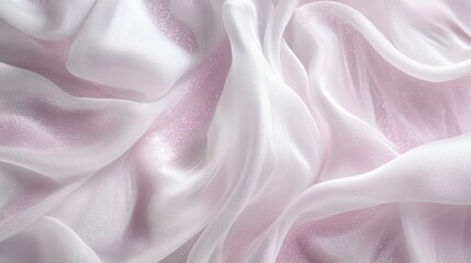 Obraz premium soft white fabric with subtle glitter and sparkle effects