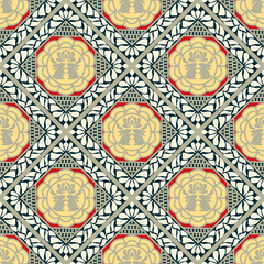 moon cake pattern with rabbit Silhouette style