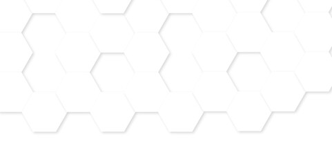 Abstract white background with hexagon and hexagonal background. Luxury white pattern with hexagons. abstract 3d hexagonal background with shadow. 3D futuristic abstract honeycomb mosaic background.