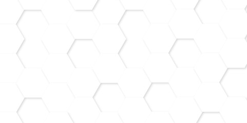 Naklejka premium Abstract white background with hexagon and hexagonal background. Luxury white pattern with hexagons. abstract 3d hexagonal background with shadow. 3D futuristic abstract honeycomb mosaic background.