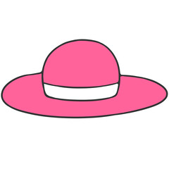 simple pink hat sign