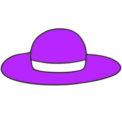 simple purple hat sign