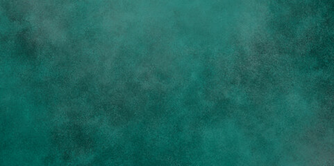 Green background with elegant vintage texture. Smoke in the dark. Abstract watercolor background with splashes. abstract cloud and vapor texture background. Teal color powder explosion .