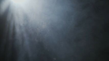 Soft diffused rays of light cut through the hazy darkness.
