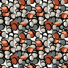 Seamless pattern with a bright mix of peppers, peppercorns. Ideal for use in food packaging, kitchen textiles or culinary themed designs.