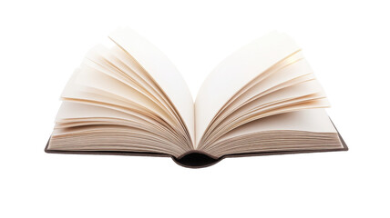 Fototapeta premium An open book with blank pages, symbolizing creativity, ideas, and inspiration waiting to be filled with stories or knowledge.