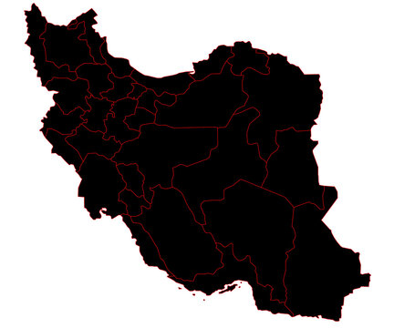 recommend clip art: High detailed illustration map - outline Iran country Map