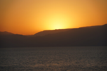 Sunrise over the dead sea