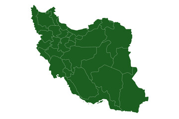 Obraz premium Iran administrative map. provinces map of Iran, blank Map, empty map of Iran country