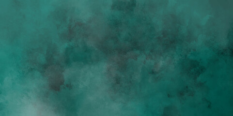 Fototapeta premium Green background with elegant vintage texture. Smoke in the dark. Abstract watercolor background with splashes. abstract cloud and vapor texture background. Teal color powder explosion .