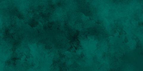 Green background with elegant vintage texture. Smoke in the dark. Abstract watercolor background with splashes. abstract cloud and vapor texture background. Teal color powder explosion .