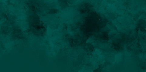 Green background with elegant vintage texture. Smoke in the dark. Abstract watercolor background with splashes. abstract cloud and vapor texture background. Teal color powder explosion .