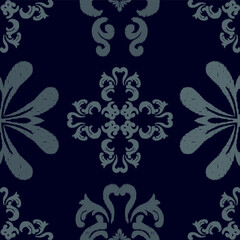 seamless pattern with ikat background
