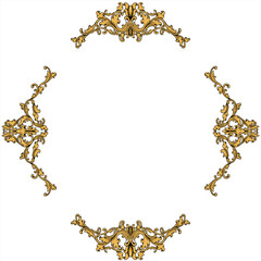 Naklejka premium vintage round background ornament
