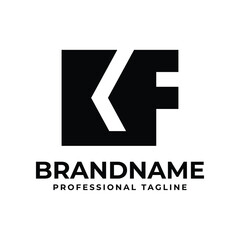 Letters KF Monogram Logo, suitable for any business with KF or FK initials