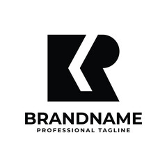 Letters KR Monogram Logo, suitable for any business with KR or RK initials