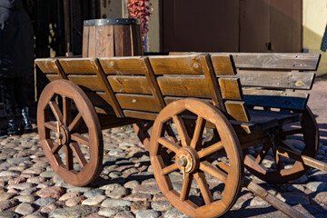 Obraz premium old wooden cart
