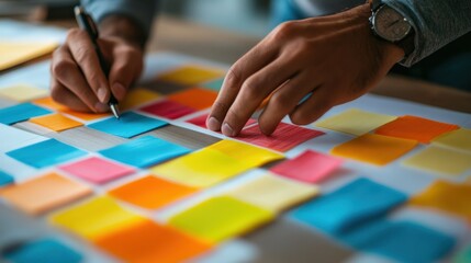 Fototapeta premium Executives adjust a business plan to meet the demands of diverse cultural and regulatory environments
