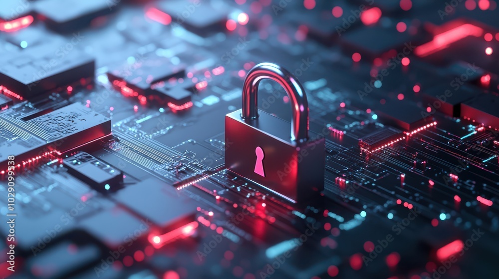 Poster Digital security and data protection in technology