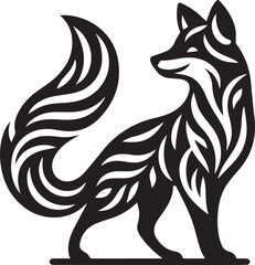 fox silhouette vector