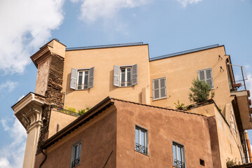 Architecture of Rome, Italy. Typical architectural details of the old city